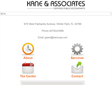 Tablet Screenshot of kane-cpa.com
